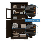 Armoire de rangement de salle de bain noire / blanche / marron / naturelle — Autonome, pour 1 personne