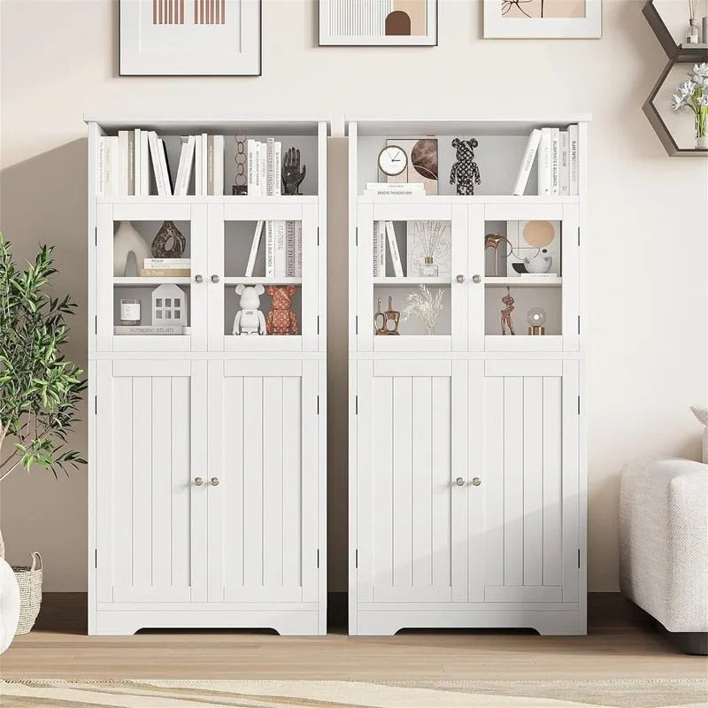 Armoire de rangement de salle de bain noire / blanche / marron / naturelle — Autonome, pour 1 personne
