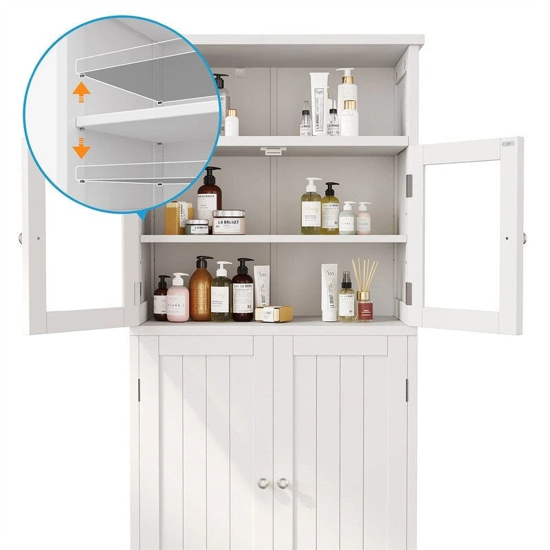 Armoire de rangement de salle de bain noire / blanche / marron / naturelle — Autonome, pour 1 personne