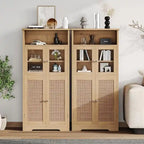 Armoire de rangement de salle de bain noire / blanche / marron / naturelle — Autonome, pour 1 personne