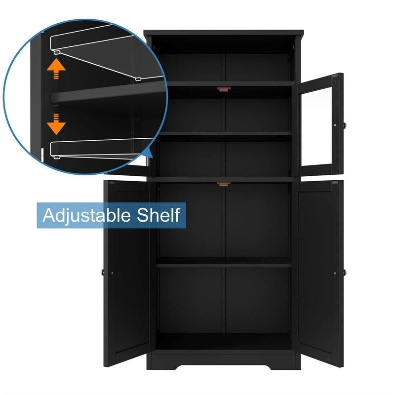 Armoire de rangement de salle de bain noire / blanche / marron / naturelle — Autonome, pour 1 personne